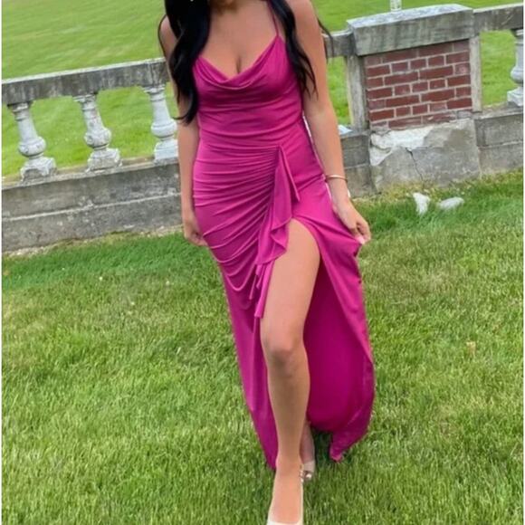 KATIE MAY So Juicy Maxi Dress Pink Peacock Sz XL NWT {Z20} - Picture 1 of 4